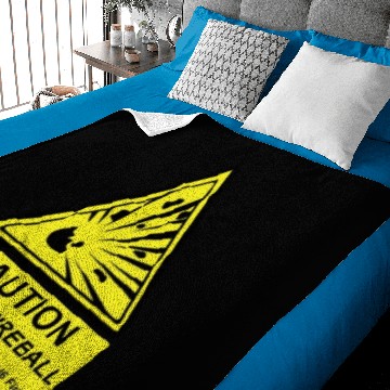 Discover Caution of Fireball Baby Blankets