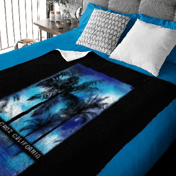 Discover Santa Cruz Beach Family Vacation Souvenir Palm Baby Blankets