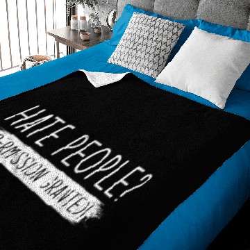 Discover I hate people Baby Blankets