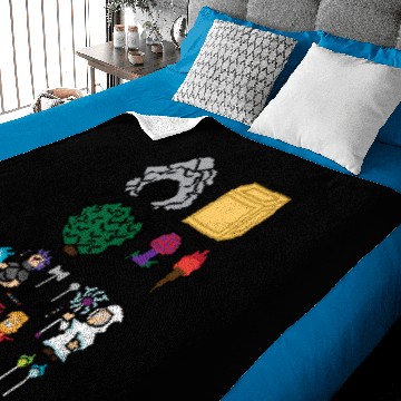 Discover 8 Bit Characters Baby Blankets