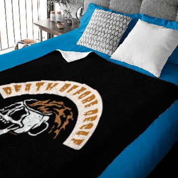 Discover Death Before Decaf Baby Blankets