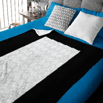 Discover White & Light Grey Simple Pattern Baby Blankets