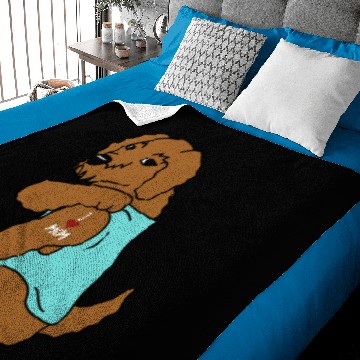 Discover I Love Mom Tattoo Goldendoodle Baby Blankets
