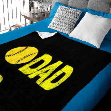 Discover Softball Dad Baby Blankets,Softball Dad Like A Baseball