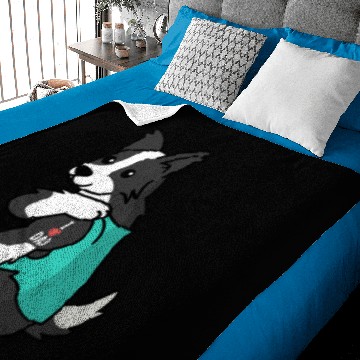 Discover I Love Dad Border Collie Baby Blankets