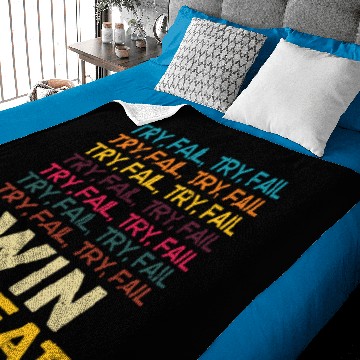 Discover Try Fail Win Repeat Startup Founder Baby Blankets