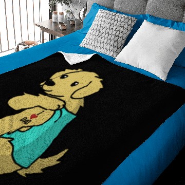 Discover I Love Dad Golden Retriever Baby Blankets