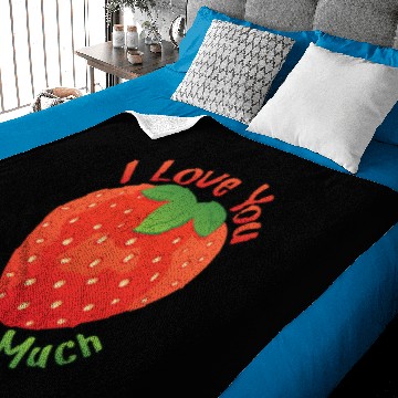 Discover I Love You BERRY Much Baby Blankets