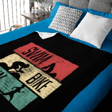 Discover Swim Bike Run Baby Blankets