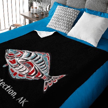 Discover Port Protection Alaska Native American Halibut Baby Blankets