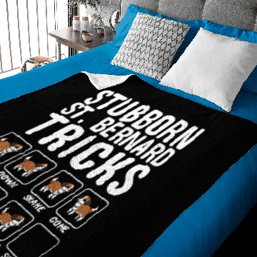 Discover Stubborn Saint Bernard Tricks Baby Blankets