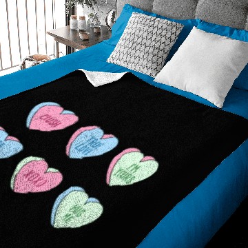 Discover Valentine's Day Hearts Candy Baby Blankets