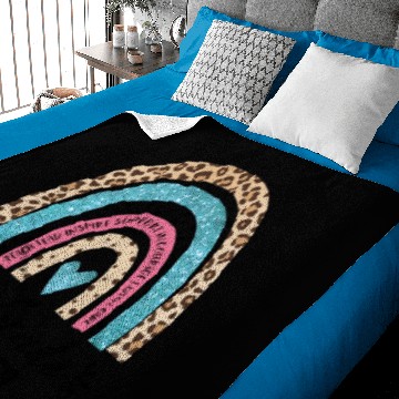 Discover 4th grade teacher rainbow teach love inspire lead Baby Blankets