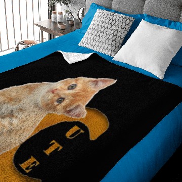 Discover International Cat Day - Cute Cat - Monogram (C) Baby Blankets