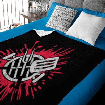 Discover color blob charcoal grill Baby Blankets