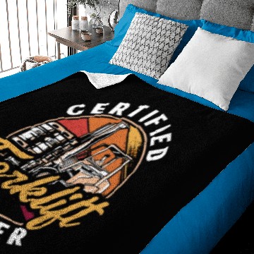 Discover Forklift Operator Certified Forklift Driver Truck Baby Blankets