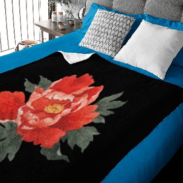 Discover red peony Baby Blankets