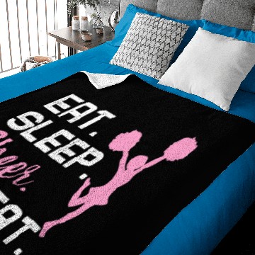 Discover Eat Sleep Cheer Repeat Baby Blankets