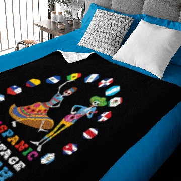 Discover Skeleton Bones Flag Hispanic Heritage Month Baby Blankets