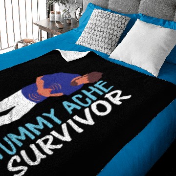 Discover Tummy Ache Survivor Stomachache Baby Blankets
