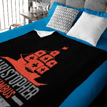 Discover Columbus Day Navigator Ship Christopher Columbus Baby Blankets