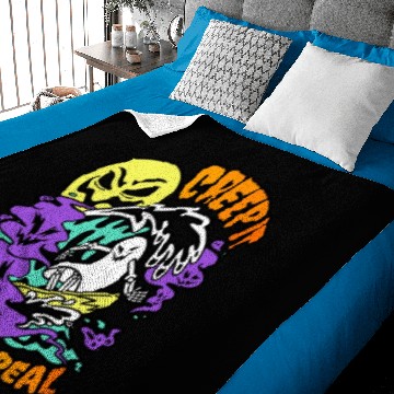 Discover Creep It Real Ghost Halloween Surfing Skeleton Baby Blankets