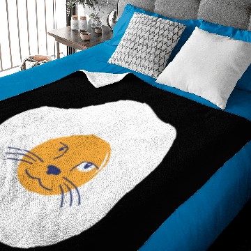 Discover Fried Egg Cat Baby Blankets