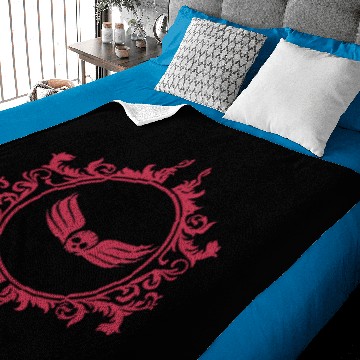 Discover Halloween Red skull Baby Blankets