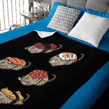Discover Devon Rex Cat Japanese Sushi Baby Blankets
