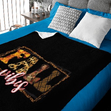 Discover Fall Vibes Maple Leaves Leopard Print Baby Blankets