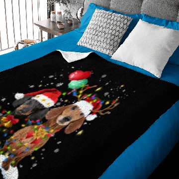Discover Dachshund Christmas Lights Baby Blankets