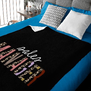 Discover Sales Manager Leopard Print Funny Gift Baby Blankets