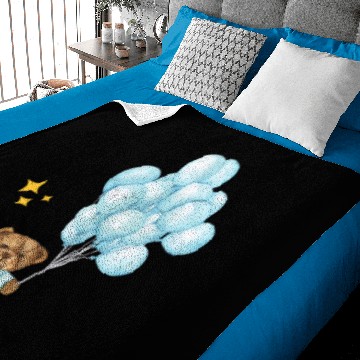 Discover Bear with Balloons Baby Blankets