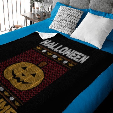 Discover Stitch Pattern Pumpkin Scary Creature Halloween Baby Blankets