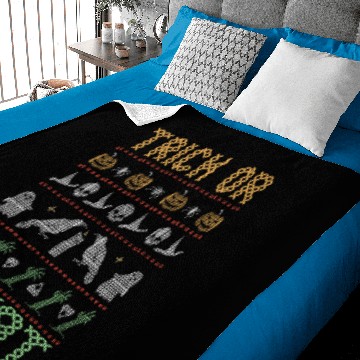 Discover Stitch Pattern Horror Creatures Trick Halloween Baby Blankets