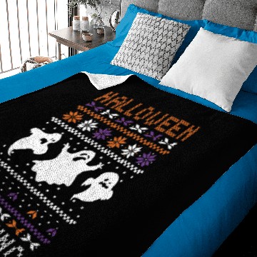 Discover Stitch Pattern Ghost Creatures Coming Halloween Baby Blankets