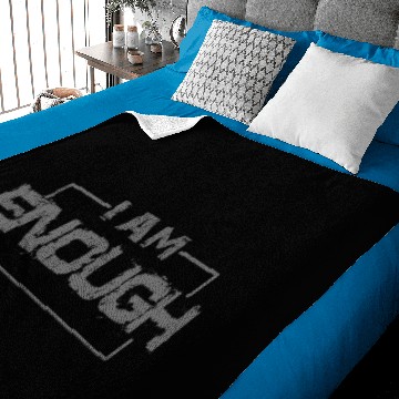 Discover I AM ENOUGH GRAY Baby Blankets