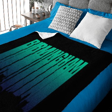 Discover Birmingham Skyline Silhouette Baby Blankets