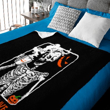 Discover Drunk skull Baby Blankets