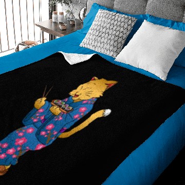 Discover Kimono Cat Baby Blankets