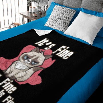 Discover Its Fine Im Fine Everything Fine Cat Baby Blankets