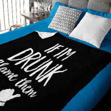 Discover Womens If I m Drunk Blame Them Drinking V Neck T S Baby Blankets