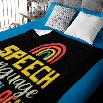 Discover Speech Language Pathologist SLP Rainbow Speechie Baby Blankets