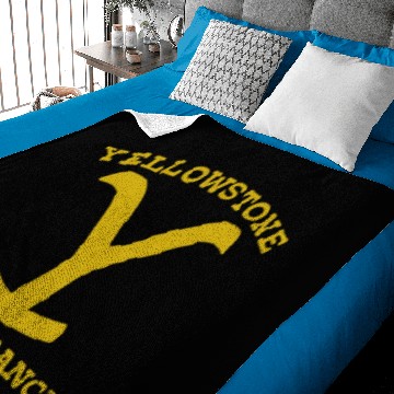 Discover yellow stone ranch Baby Blankets