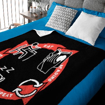 Discover Sleep Eat Reading Repeat Baby Blankets