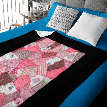 Discover Pink Baby Patchwork Sarilmak Pattern Teddy Bear Baby Blankets