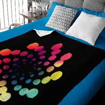 Discover Dots hurricane colorful hypnotizing spiral Baby Blankets