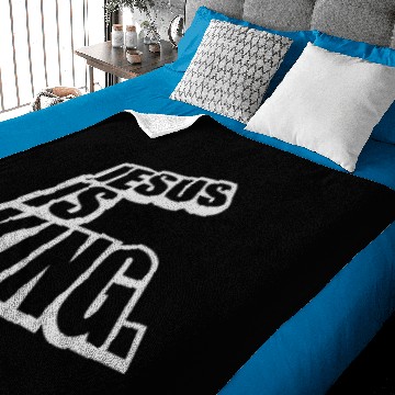 Discover jesus is king quote Baby Blankets