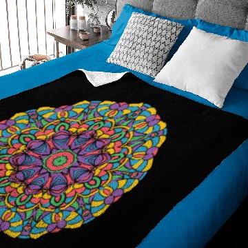 Discover Colorful Mandala Pattern Baby Blankets