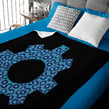 Discover Patterned Gear Icon Baby Blankets